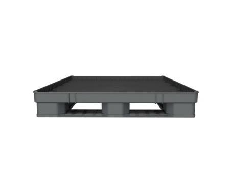 Пластиковый паллет 1470x1140x180 мм сплошной на 3 полозьях